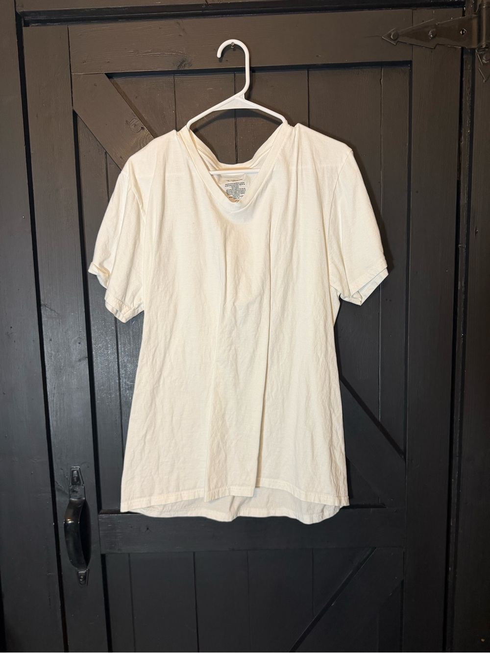 Goodfellow & Co Cream Short Sleeve Crewneck Tee